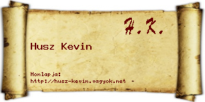 Husz Kevin névjegykártya